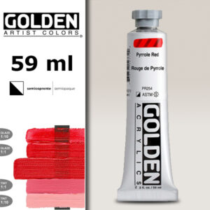 G026 - 1277 Rosso Pyrrole Acrilico Extra Fine S8 Heavy Body 59 ML Golden