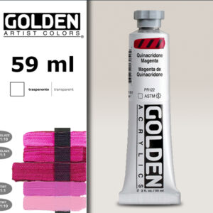 G038 - 1305 Magenta Quinacridone S7 Acrilico Extra Fine Heavy Body 59 ML Golden