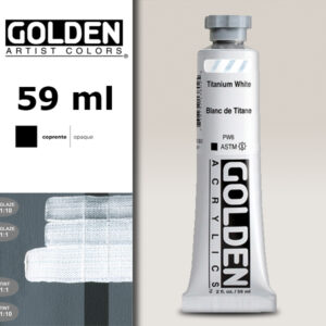 G108 - 1380 Bianco di Titanio S1 Acrilico Extra Fine Heavy Body 59 ML Golden