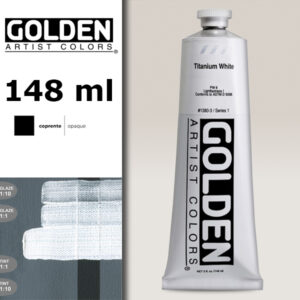 G108 - 1380 Bianco di Titanio S1 Acrilico Extra Fine Heavy Body 148 ML Golden