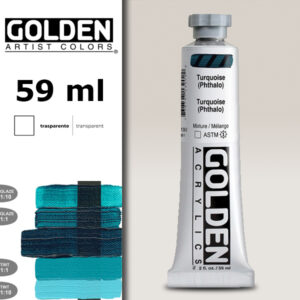 G065 - 1390 Turchese Ftalo S4 Acrilico Extra Fine Heavy Body 59 ML Golden