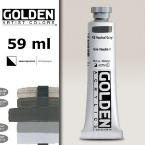 G110 - 1443 Grigio Neutro N3 S1 Acrilico Extra Fine Heavy Body 59 ML Golden
