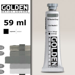 G112 - 1445 Grigio Neutro N5 S1 Acrilico Extra Fine Heavy Body 59 ML Golden