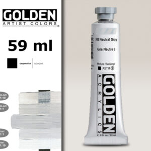 G115 - 1448 Grigio Neutro N8 S1 Acrilico Extra Fine Heavy Body 59 ML Golden