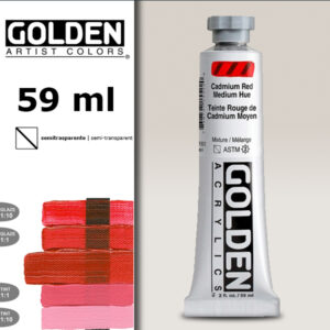 G028 - 1552 Rosso Cadmio Medio S4 Acrilico Extra Fine Heavy Body 59 ML Golden