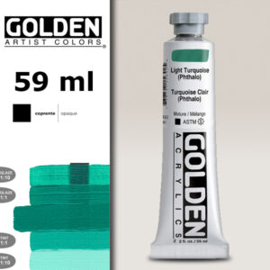 G064 - 1564 Turchese Ftalo Chiaro S3 Acrilico Extra Fine Heavy Body 59 ML Golden