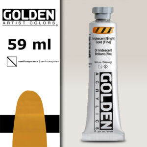 G124 - 4012 Oro Chiaro Iridescente Fine S7 Acrilico Extra Fine Heavy Body 59 ML Golden
