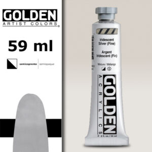 G130 - 4025 Argento Iridescente Fine S5 Acrilico Extra Fine Heavy Body 59 ML Golden