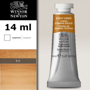 076 - Terra d'ombra bruciata 14 ML Acquerello Professional Winsor e Newton