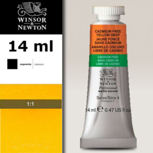 891 - Giallo scuro privo di cadmio 14 ML Acquerello Professional Winsor e Newton