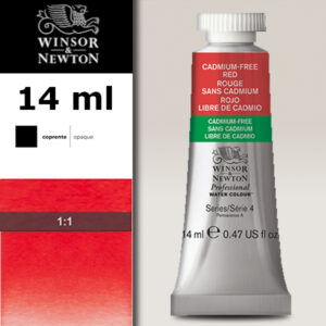 901 - Rosso privo di cadmio 14 ML Acquerello Professional Winsor e Newton