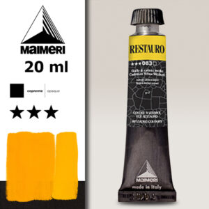 083 - Giallo di cadmio medio Colori a Vernice 20 ML Restauro Maimeri