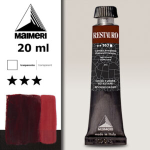 167 - Carminio permanente Colori a Vernice 20 ML Restauro Maimeri