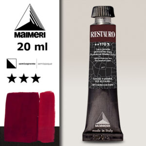 178 - Lacca garanza permanente scura Colori a Vernice 20 ML Restauro Maimeri