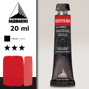 228 - Rosso di cadmio medio Colori a Vernice 20 ML Restauro Maimeri