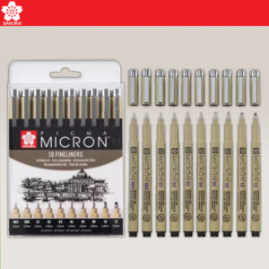 Pigma Micron Blister 10 Fineliners colore Nero