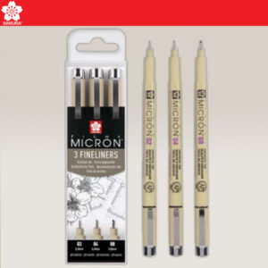 Pigma Micron Set 3 Fineliners Nero Sakura