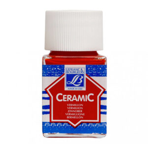 398 - Vermiglione 50 ML Colori per Vetro e Ceramica Ceramic Lefranc Bourgeois