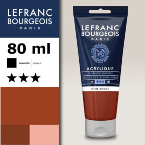 306 - Ocra rossa 80 ML Acrilico Fine Lefranc Bourgeois