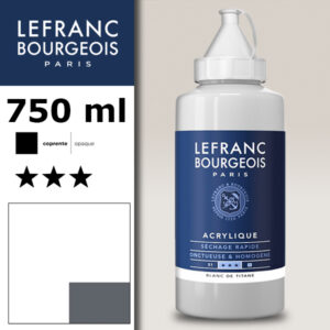 008 - Bianco di titanio 750 ML Acrilico Fine Lefranc Bourgeois