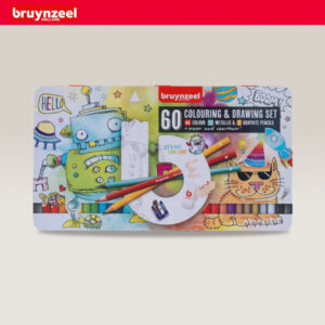 Confezione in Metallo 60 pz. COLOURING & DRAWING BRUYNZEEL