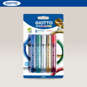 Confezione 5 pz. Colla DECOR GLITTER METALLIC 10,5 ml. GIOTTO