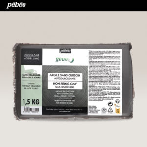 Argilla Nera Senza Cottura GÉDÉO Panetto 1,5 KG PEBEO