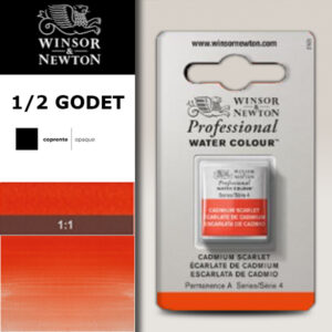 106 - Scarlatto di cadmio 1/2 Godet Acquerello Professional Winsor e Newton
