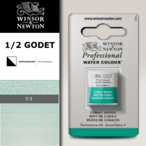 184 - Verde di cobalto 1/2 Godet Acquerello Professional Winsor e Newton