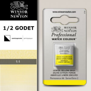 348 - Giallo limone scuro 1/2 Godet Acquerello Professional Winsor e Newton