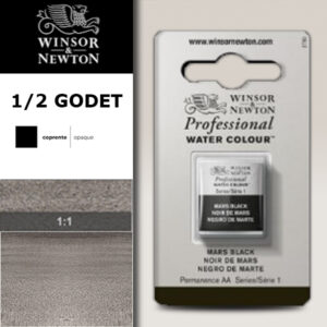 386 - Nero di marte 1/2 Godet Acquerello Professional Winsor e Newton
