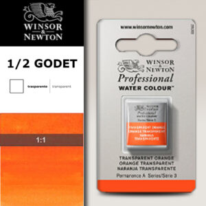 650 - Arancio traparente privo di cadmio 1/2 Godet Acquerello Professional Winsor e Newton