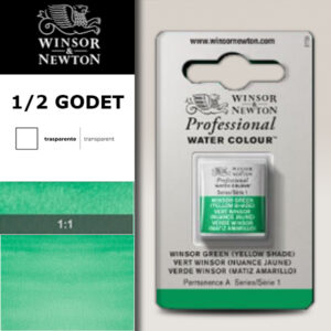 721 - Verde winsor - Tonalità gialla 1/2 Godet Acquerello Professional Winsor e Newton