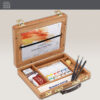 Cofanetto in Bambù PWC con 12 Mezzi Godet Acquerello Professional Winsor e Newton