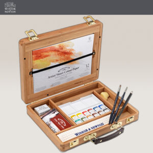 Cofanetto in Bambù PWC con 12 Mezzi Godet Acquerello Professional Winsor e Newton