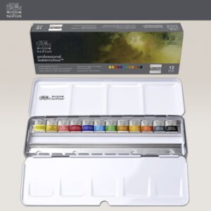 Confezione in Metallo Professional Watercolour 12 Mezzi Godet Customizable Travel Winsor e Newton