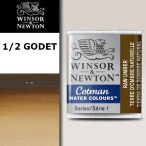554 - Terra d'ombra naturale 1/2 Godet Acquerello Cotman Winsor e Newton