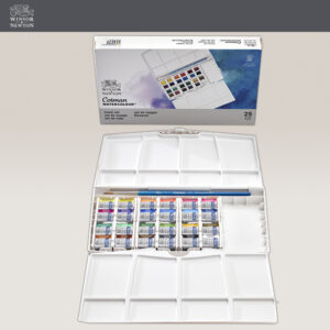 Set Cotman Acquerelli Tascabile da Viaggio 24 Mezzi Godet Winsor e Newton