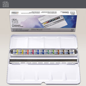 Set Cotman Acquerelli Blue Box 12 Mezzi Godet Winsor e Newton