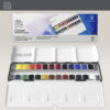 Confezione in Metallo Cotman Acquerelli Sketchers 24 Mezzi Godet Winsor e Newton