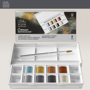 Set Tascabile i Metallici Cotman 9 Pz. Mezzi Godet Winsor e Newton