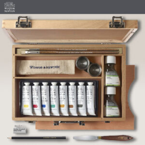 Cassetta Legno più Ausiliari e Accessori Olio Extra Fine Artists Winsor e Newton
