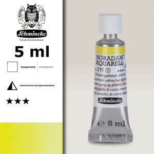 211 - tinta giallo di cromo limone Acquerello 5 ML Horadam Schmincke