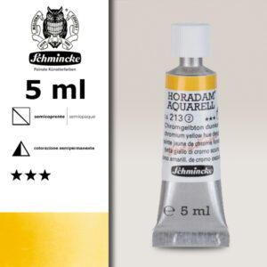 213 - tinta giallo di cromo scuro Acquerello 5 ML Horadam Schmincke