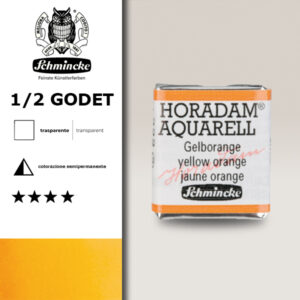 222 - giallo arancio Acquerello 1/2 Godet Horadam Schmincke