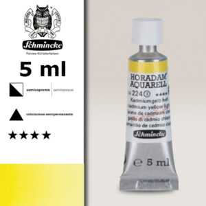 224 - giallo di cadmio chiaro Acquerello 5 ML Horadam Schmincke