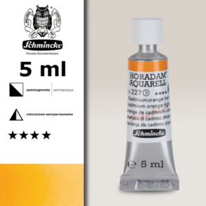 227 - arancio di cadmio chiaro Acquerello 5 ML Horadam Schmincke