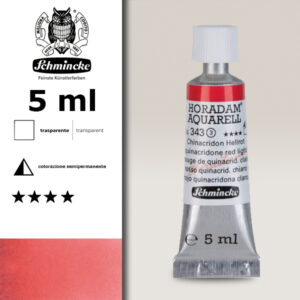 343 - rosso quinacridone chiaro Acquerello 5 ML Horadam Schmincke