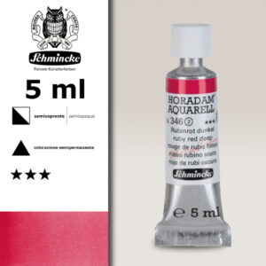 346 - rosso rubino scuro Acquerello 5 ML Horadam Schmincke