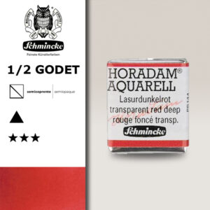 355 - rosso scuro trasparente Acquerello 1/2 Godet Horadam Schmincke